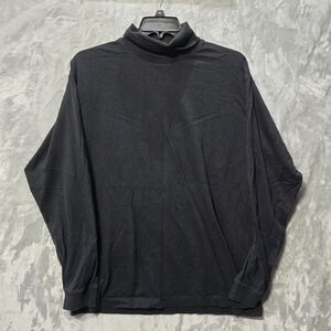 Naturalife Mens Black XL Long Sleeve Turtleneck Sweater 100% Cotton Classic
